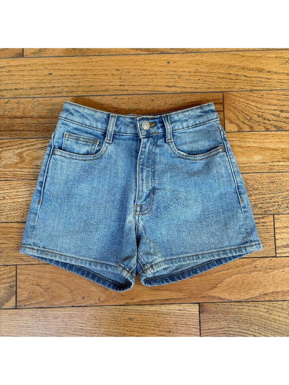 Frank And Oak The Stevie Slim Fit 3in Short in Light Indigo